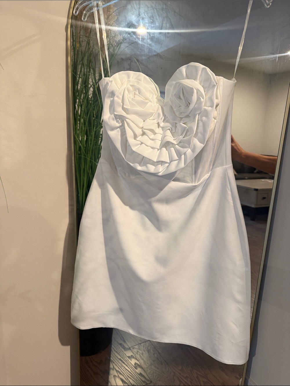 White mini dress